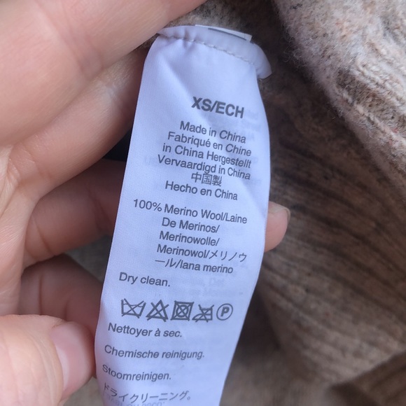 Madewell Donegal Maysfield Beige Merino Wool V Neck Cardigan Sweater - Picture 8 of 8